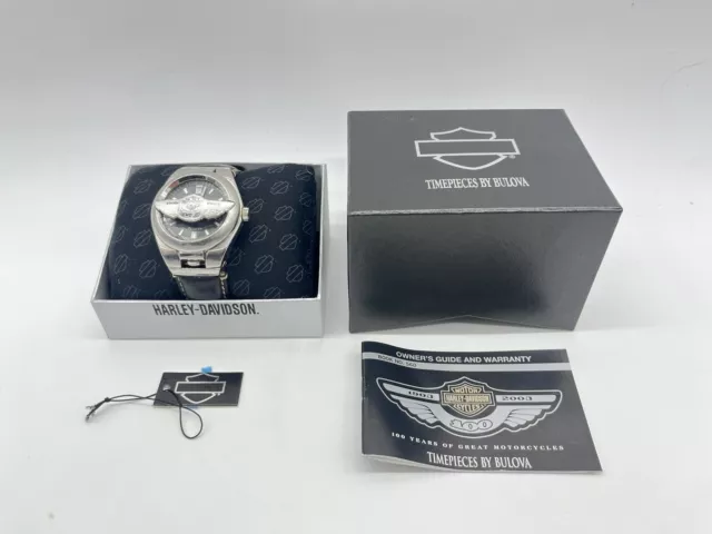 Mens Bulova Harley Davidson 100th. Year Anniversary Watch From 2003.