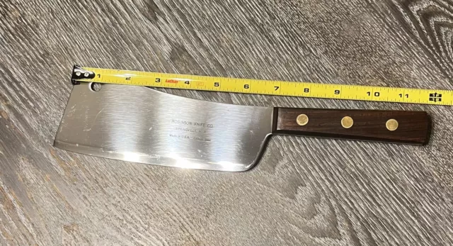 Vintage ROBINSON Knife Co Cleaver USA Carbon Steel 3