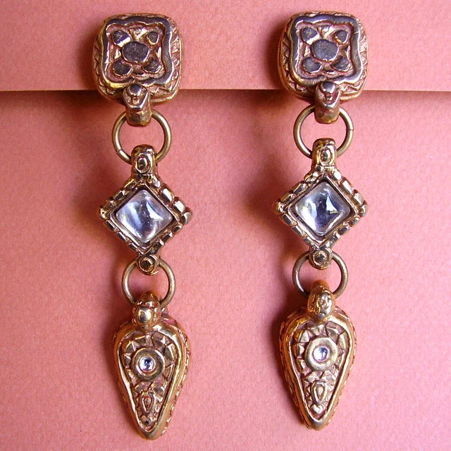 Boucles D'oreilles Clips Dominique Denaive - Vintage - état Neuf