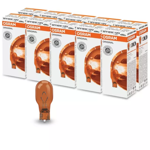 OSRAM 921NA WY16W 12V 16W LAMPADA A INCANDESCENZA ARANCIONE 5D LAMPADA W2 LAMPADA A GESSO 10x PEZZI