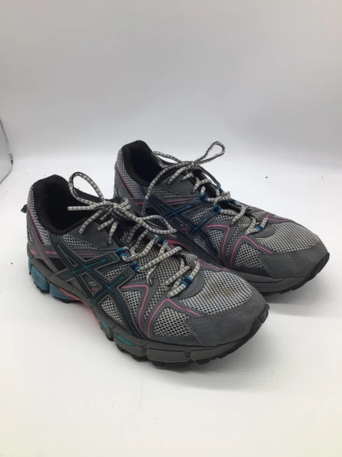 ASICS Womens SIZE 9 Gel Kahana 8 T6L5N Gray Multicolor Running Shoes Sneakers