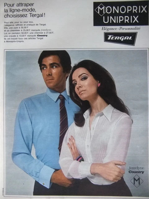 PUBLICITE MONOPRIX UNIPRIX Elegance Personnalite Tergal Ligne Mode Country EUR 3 00 PicClick FR