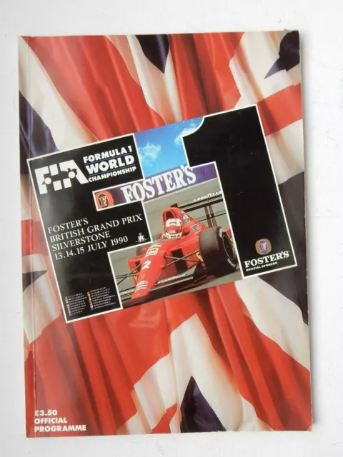 F1 British Grand prix Silverstone 1990 - Official Programme + Race Card + Ticket