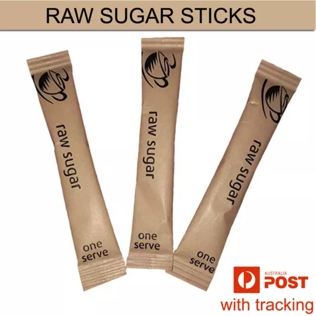 Raw Sugar Sticks Sachet 3g Portion Control - 100% Australian Sugar