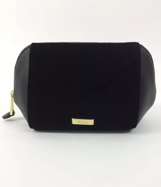 Lauren Ralph Lauren Carlisle Velvet Cosmetics Case Black NWT $58