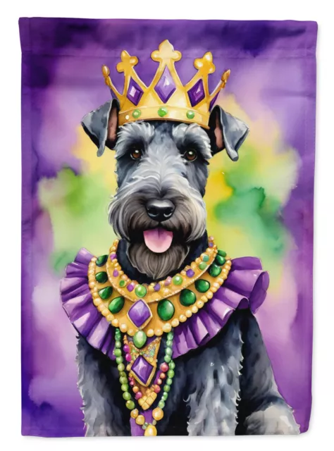 Kerry Blue Terrier King of Mardi Gras Flag Garden Size DAC4820GF