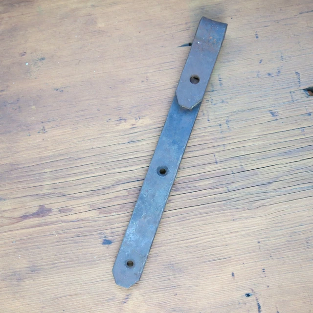 vintage Blacksmith hand forged barn door hinge, strap hinge barn gate