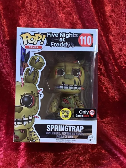 Funko POP Five Nights at Freddys Glow in Dark Springtrap 110 FNAF Gamestop  GITD