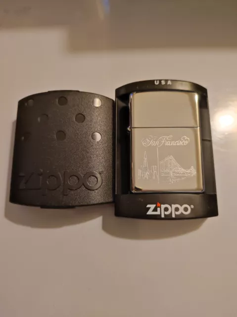 Zippo San Francisco Lighter Case - No Inside Guts Insert
