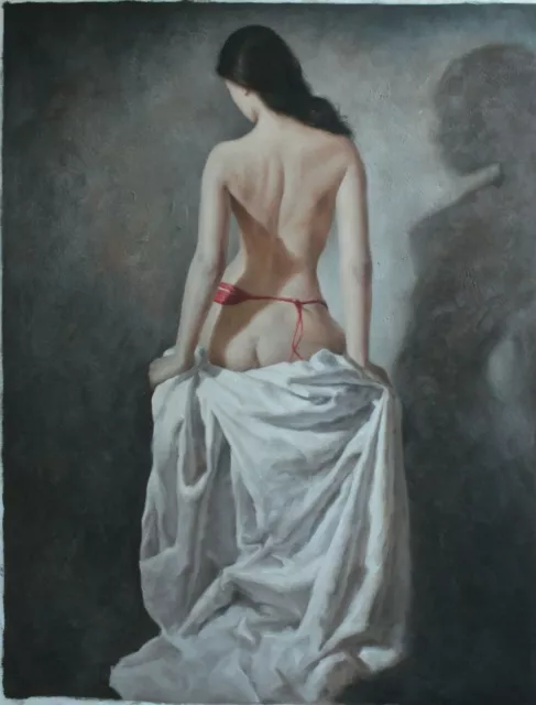 femme nue tableau peinture huile sur toile / painting on canvas nude