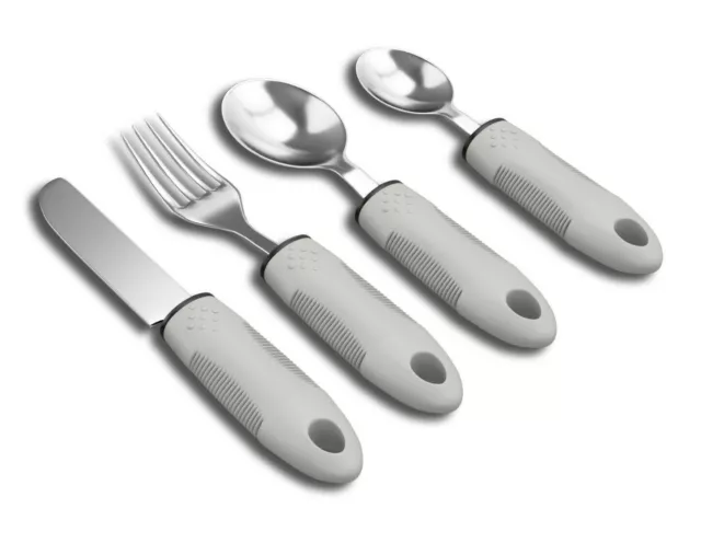 Disabled Cutlery Set Elderly Grip Easy Eating Fork Spoon Disability Aid Comfort