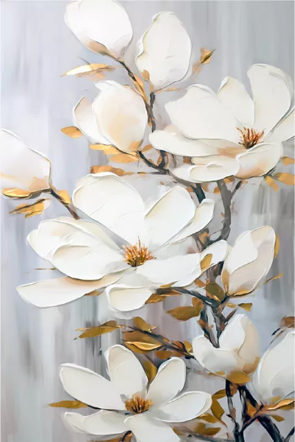 Magnolia Tree with White Flowers Wall Canvas Home Decor Australian Made Quality 3