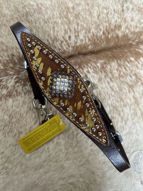 Western Leather Hair On Cowhide WITHER STRAP For Breast Collar Horse Tack