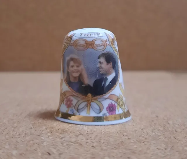 Prince Andrew and Sarah Ferguson Wedding thimble- Finsbury China