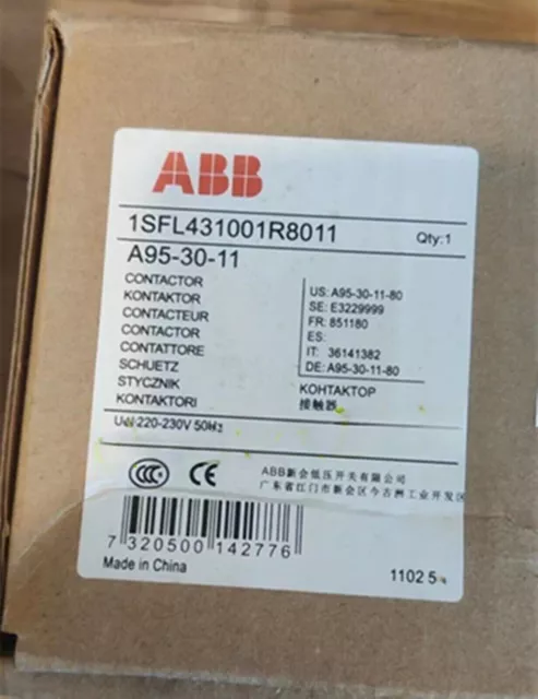 1 PCS NEW IN BOX ABB A95-30-11 1SFL431001R8011 original AC contactor