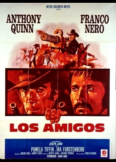 MF2 Affiche Cinema 120x160 LOS AMIGOS ANTHONY QUINN FRANCO NERO CAVARA 1972