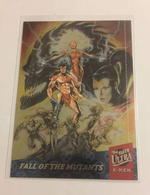 1994 Fleer Ultra Marvel X-Men, Fall of the Mutants tarjeta X-Overs plateada #2