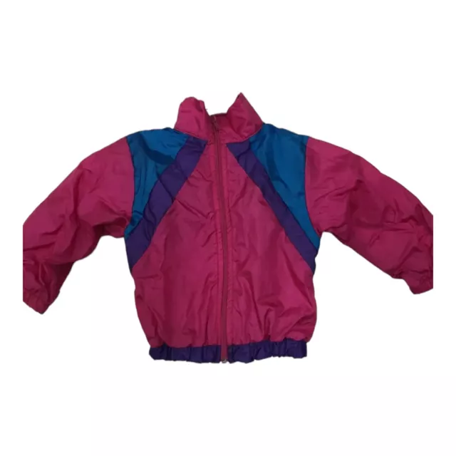 J.P.I. Company Girls Jacket 1990's Retro Athletic Track Size 24 Months Vintage