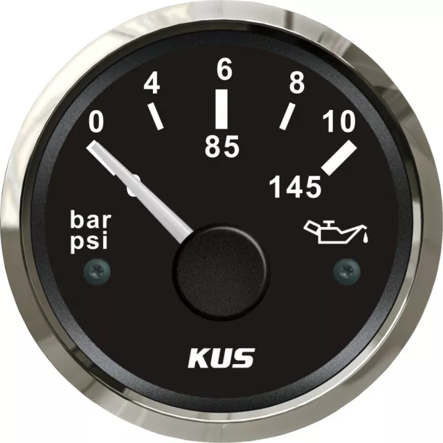 KUS Instrument, Öldruckanzeige, schwarz, 10 – 180 Ohm, 0-10 bar