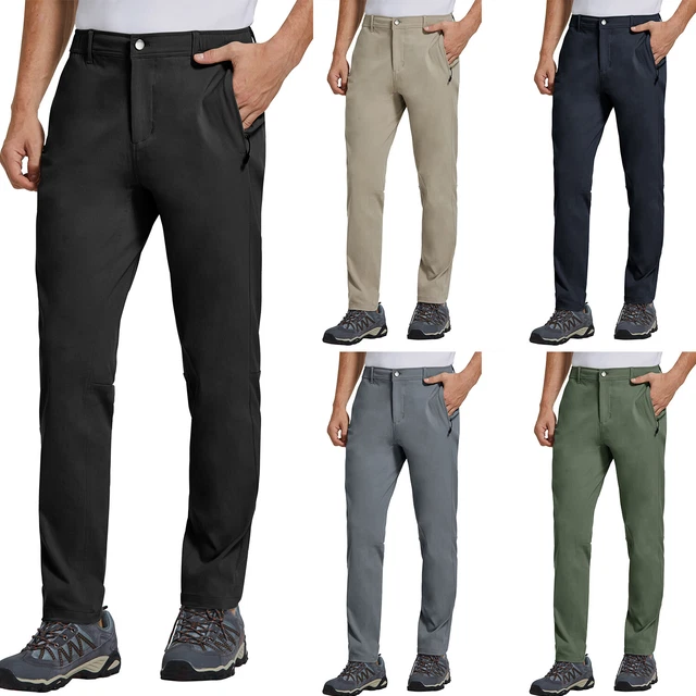 MEN'S DRESS PANTS Slim Fit Stretch Chino Tapered Zipper Pockets