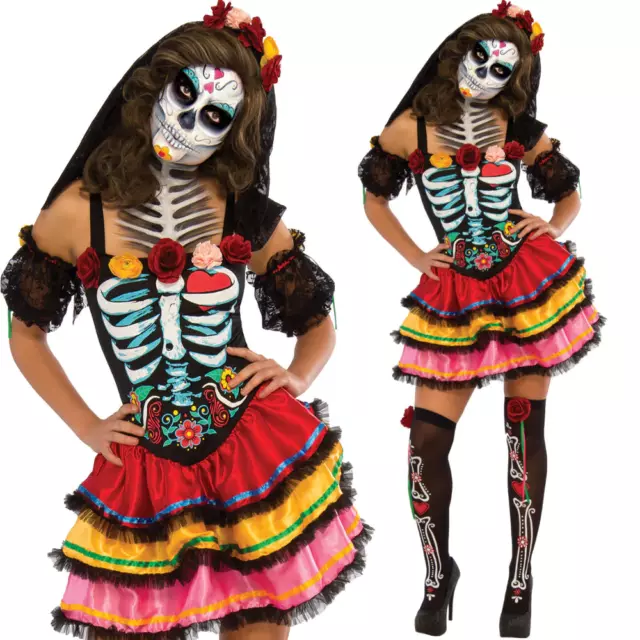 Costume calaca scheletro messicano Giorno dei Morti donna - Karabu srls