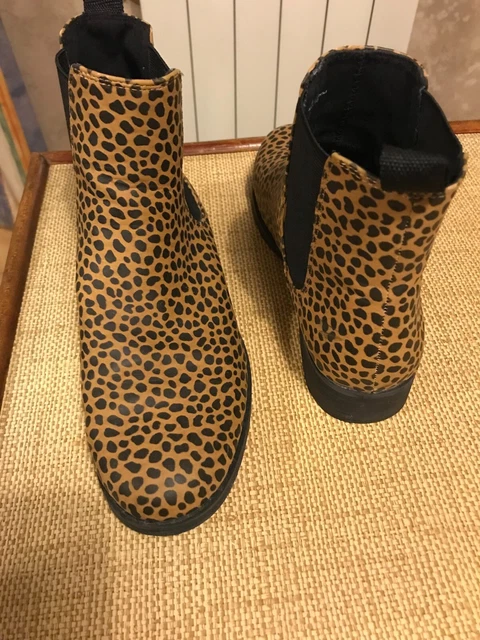 Chaussures bottines femme 40 motif léopard Très bon état