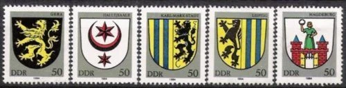 DDR Nr.2857/61 ** Stadtwappen (II) 1984, postfrisch
