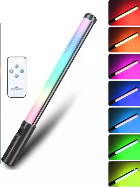 RGB LED Video Light Wand, Handheld LED Photography Light Stick with Remote Contr