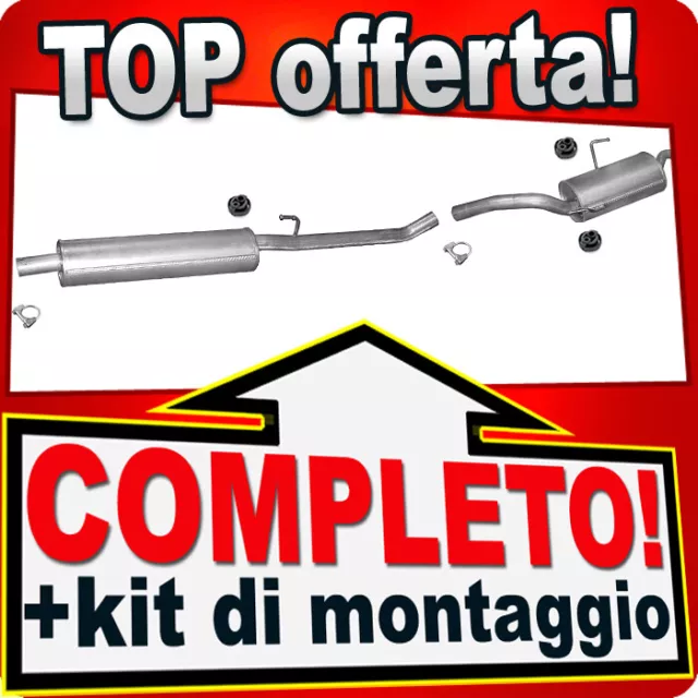 Scarico Completo per FIAT SCUDO I (220) 2.0 JTD SWB-corto 05.05-2006 Marmitta