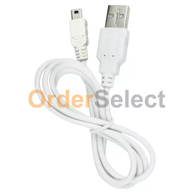 White USB Battery Charger Sync Data Cord Cable for Canon Powershot Cameras US