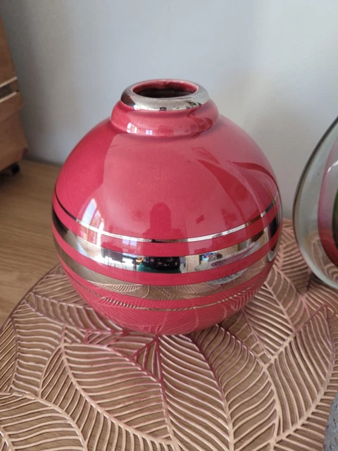 Vase Boule Céramique Art Deco 1930