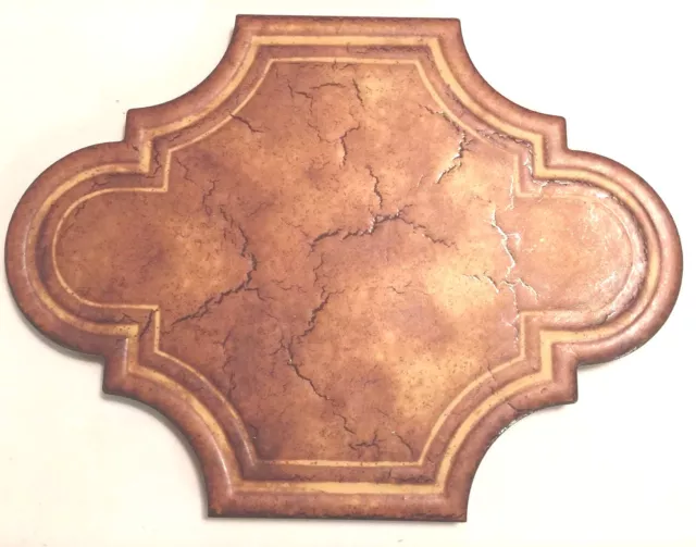 Italian Art Pottery Tile Trivet Brown Terra Cotta Wall Italy Marked C Marbled