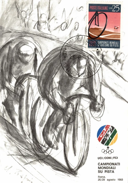 ROMA 1968 Sports Campionati Mondiali Di Ciclismo Su Pista Fdc