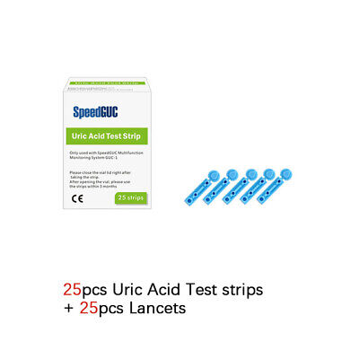 SpeedGUC - 25 test acido urico + 25 aghi per GUC-1 strisce reattive
