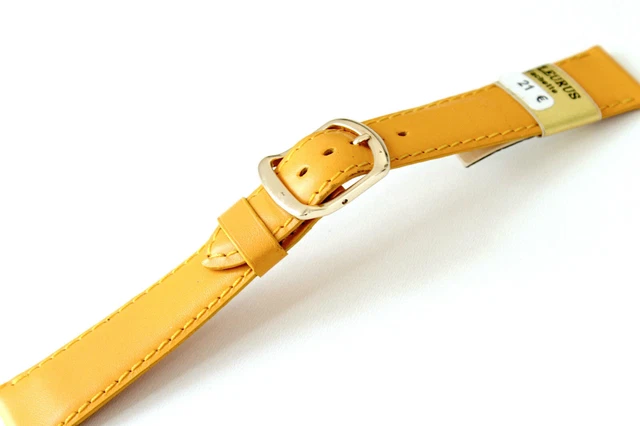 Bracelet De Cuir Véritable Bleu 16MM FLEURUS Crocodile