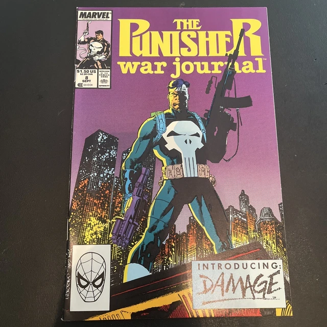 Punisher War Journal, The (1989), #8, Marvel Comics~1st appearance of Damage~NM