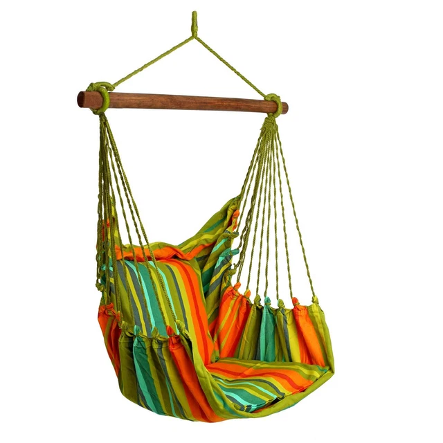 Hängesessel RELAX XL Streifendesign, aus Baumwolle, bis 120kg, ohne Kissen (46,9