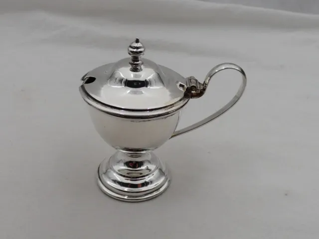 Antique English Sterling Silver Small Mustard Pot YF-13