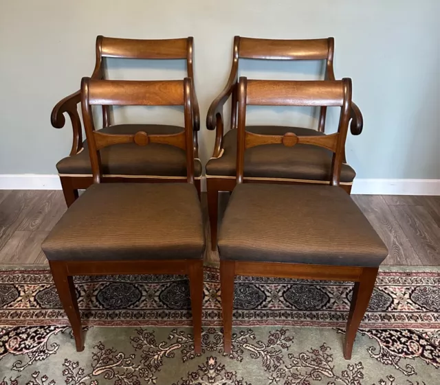 Set of 4 Mahogany Regency Dining Chairs 2+2