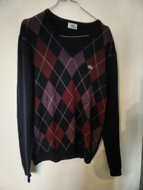 PULL JACQUARD LACOSTE Taille 4 M Col Lne Homme EUR 35 00 PicClick FR
