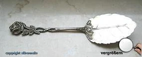 *Blattlöffel Silber Löffel Antiklöffel Antiker Löffeln 800 Silber Rosen Design