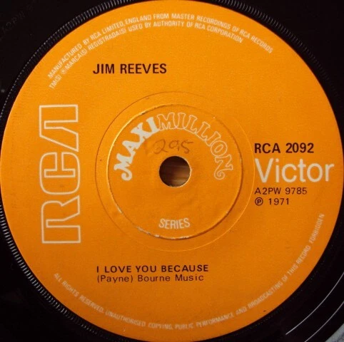 JIM REEVES - I Love You Because (7
