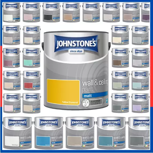 Johnstones Wall Ceiling Matt Emulsion Paint Matt Finish 2.5 Litres - ALL COLOURS