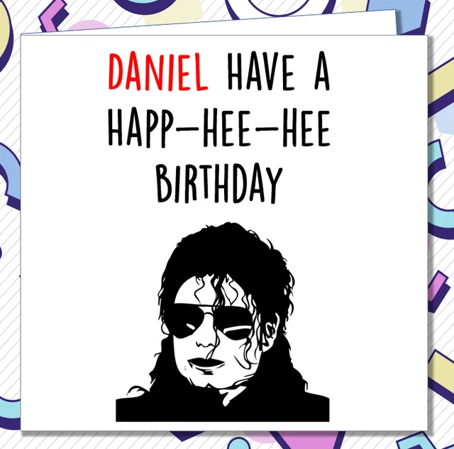 PERSONALISED FUNNY BIRTHDAY Card Michael Jackson Brother Son Daughter ...