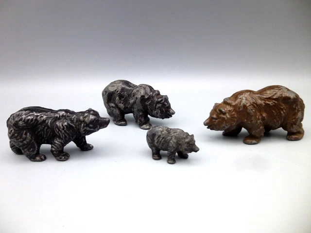 Vintage Britains Lead Zoo BROWN BEAR, BLACK BEAR, BEAR CUB & Timpo BEAR⭐️