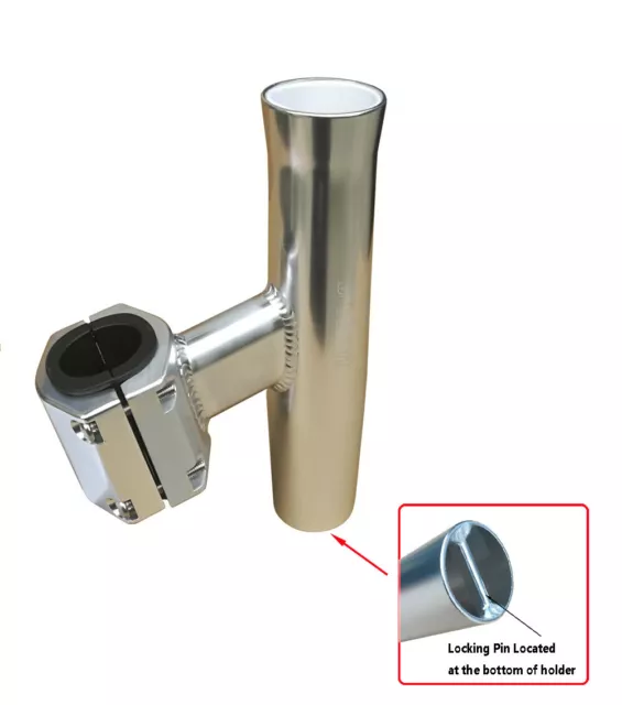 BROCRAFT ALUMINUM CLAMP On Rod Holder Fit 1 to 2 Pipe / Boat T-TOP Rod  Holder $72.99 - PicClick