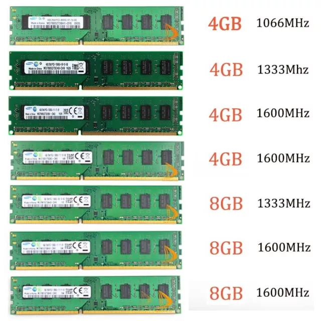 32GB 16GB 8GB 4GB DDR3 1333 1600 1066MHz DDR3 DDR3L PC3 For Samsung Lot
