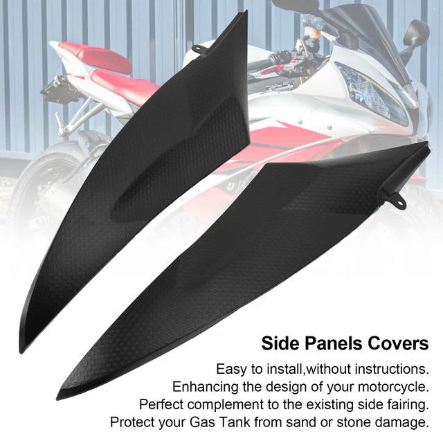 Pair Gas Tank Side Trim Cover Panel Fairing Cowl For Yamaha YZF R6 06-07 BLK SA