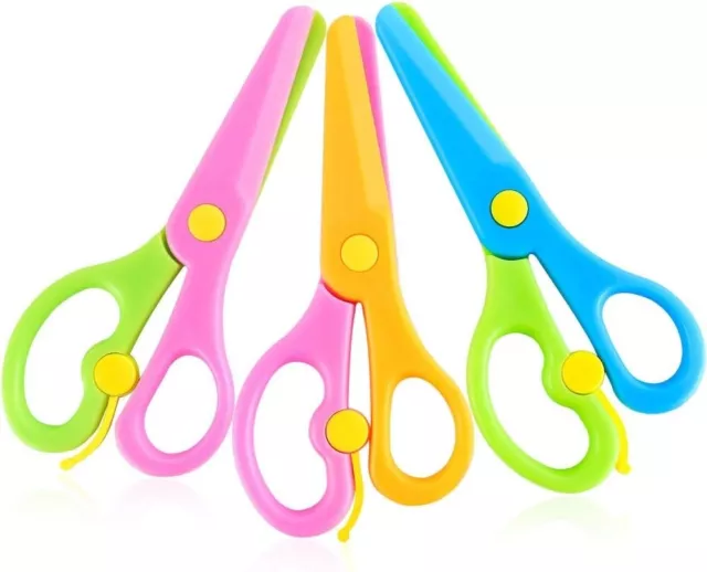 3 PCS Children Safety Scissors Set Preschool Training Scissors Art Craft Child