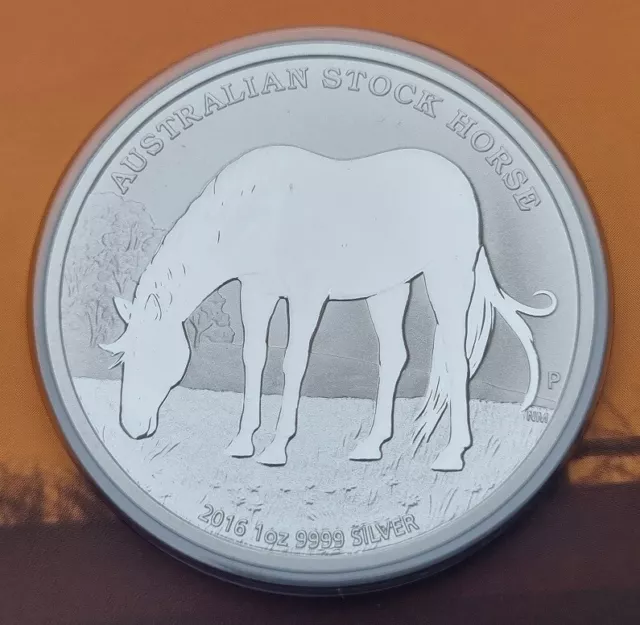 Australien 1 Oz Silber Stock Horse Pferd 2016 im Blister - nur 1.000 Stück! RAR